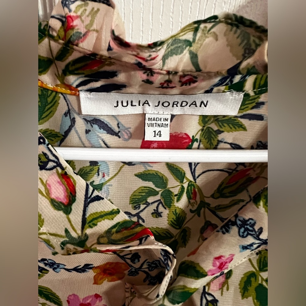 julia jordan Floral-Print Ruffled Midi Dress NWT size 14 - Picture 5 of 8